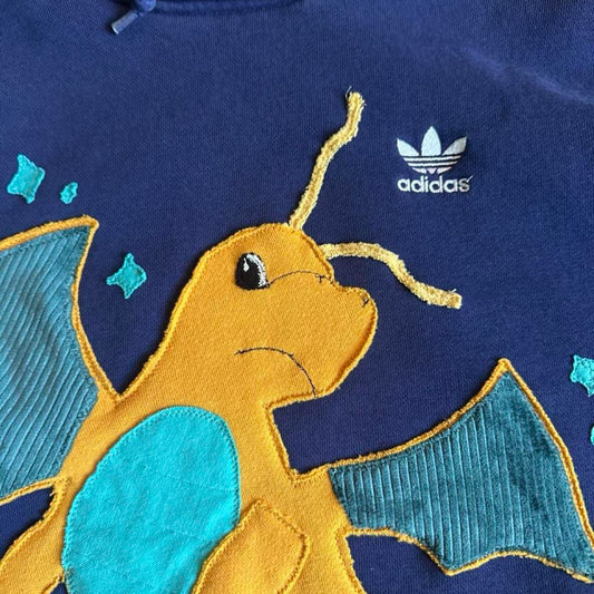 1 of 1 Handmade Dark Dragonite Adidas Hoodie