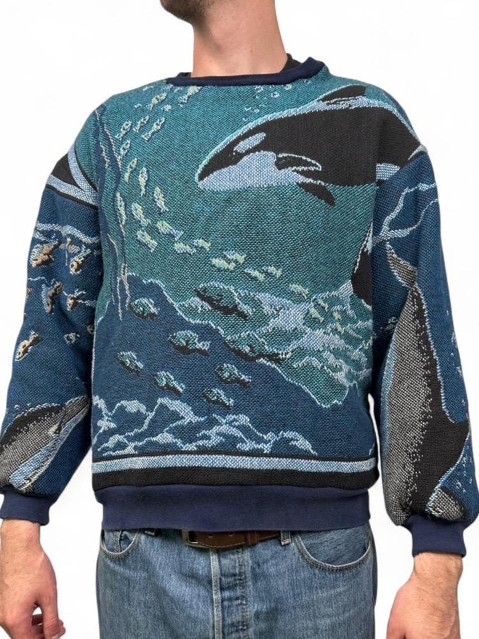 1 of 1 Handmade Ocean Blanket Sweatshirt