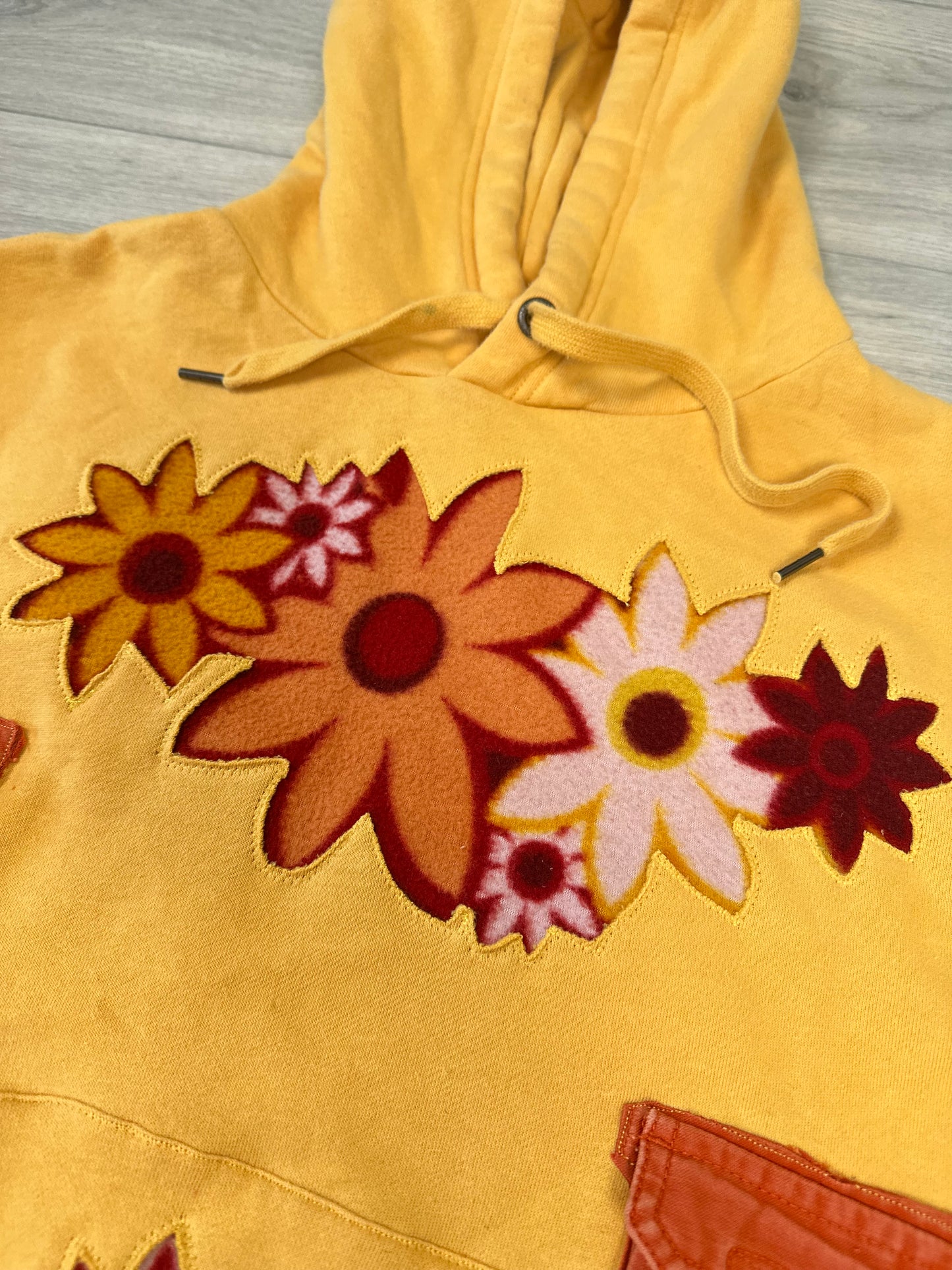 1 of 1 Handmade Sunburst Floral Hoodie