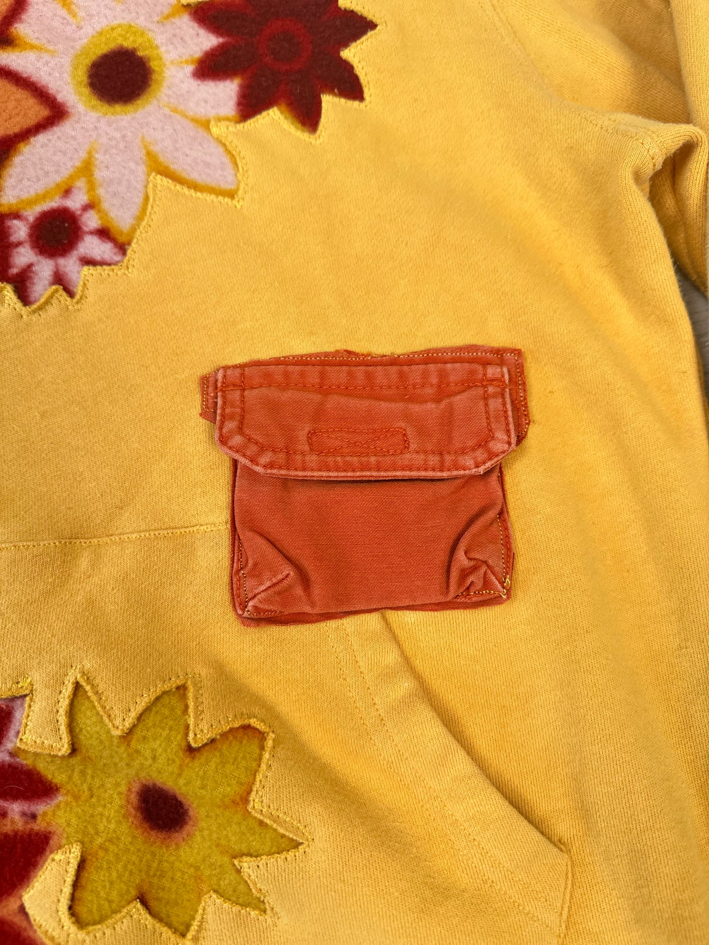 1 of 1 Handmade Sunburst Floral Hoodie