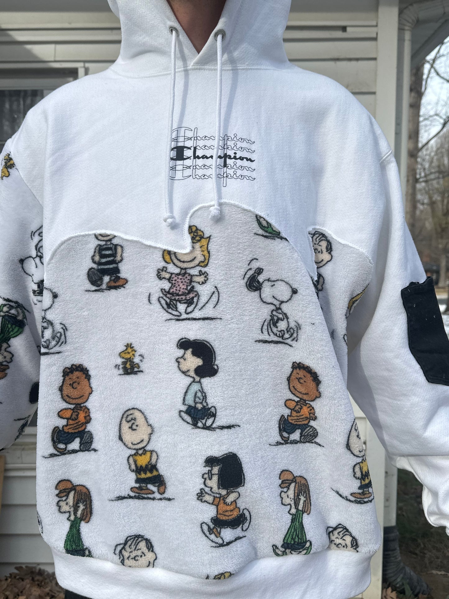 1 of 1 Handmade Peanuts x Champion Reverse Weave Hoodie