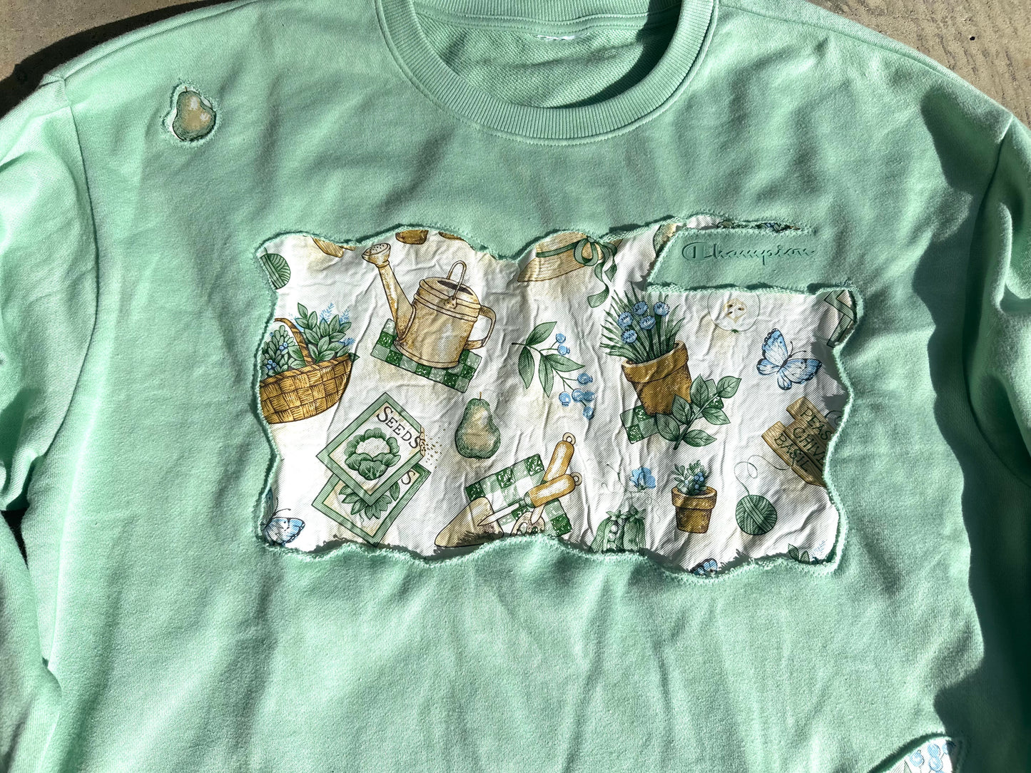 1 of 1 Handmade Champion Gardener Mint Sweatshirt
