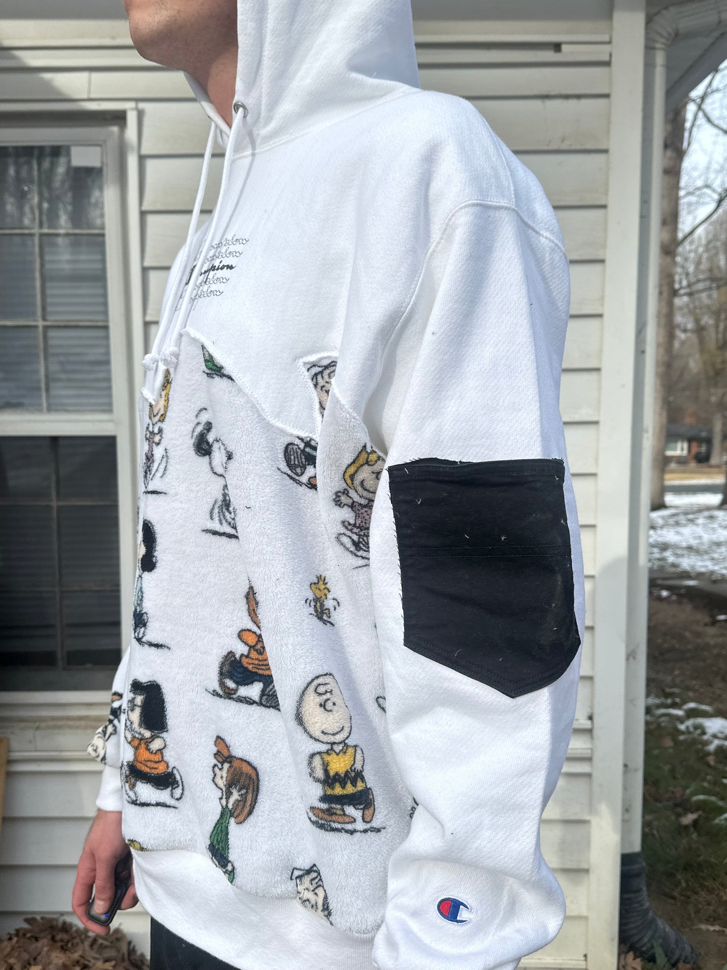 1 of 1 Handmade Peanuts x Champion Reverse Weave Hoodie