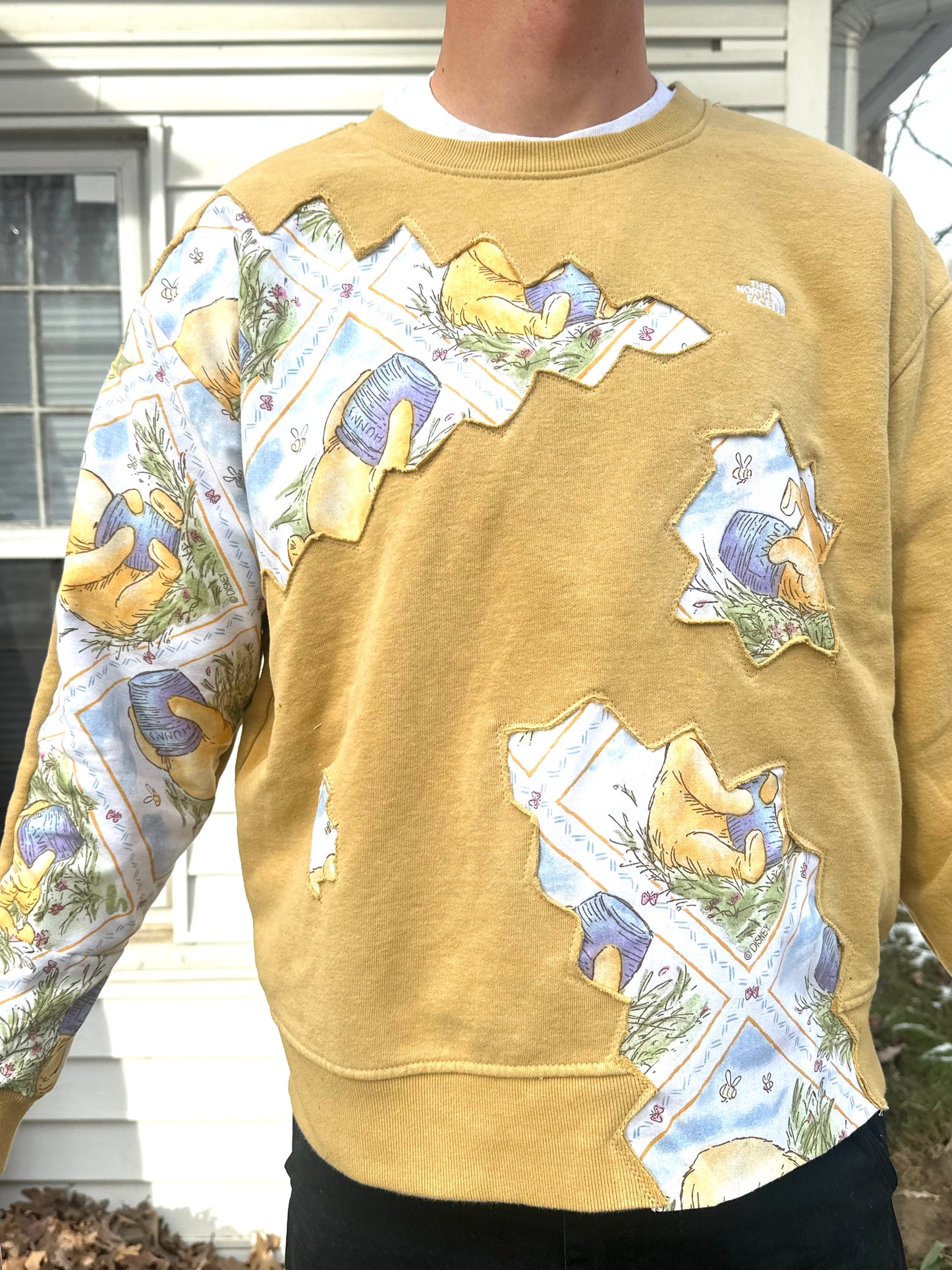 1 of 1 Handmade Winnie the Pooh x The North Face Yellow Crewneck