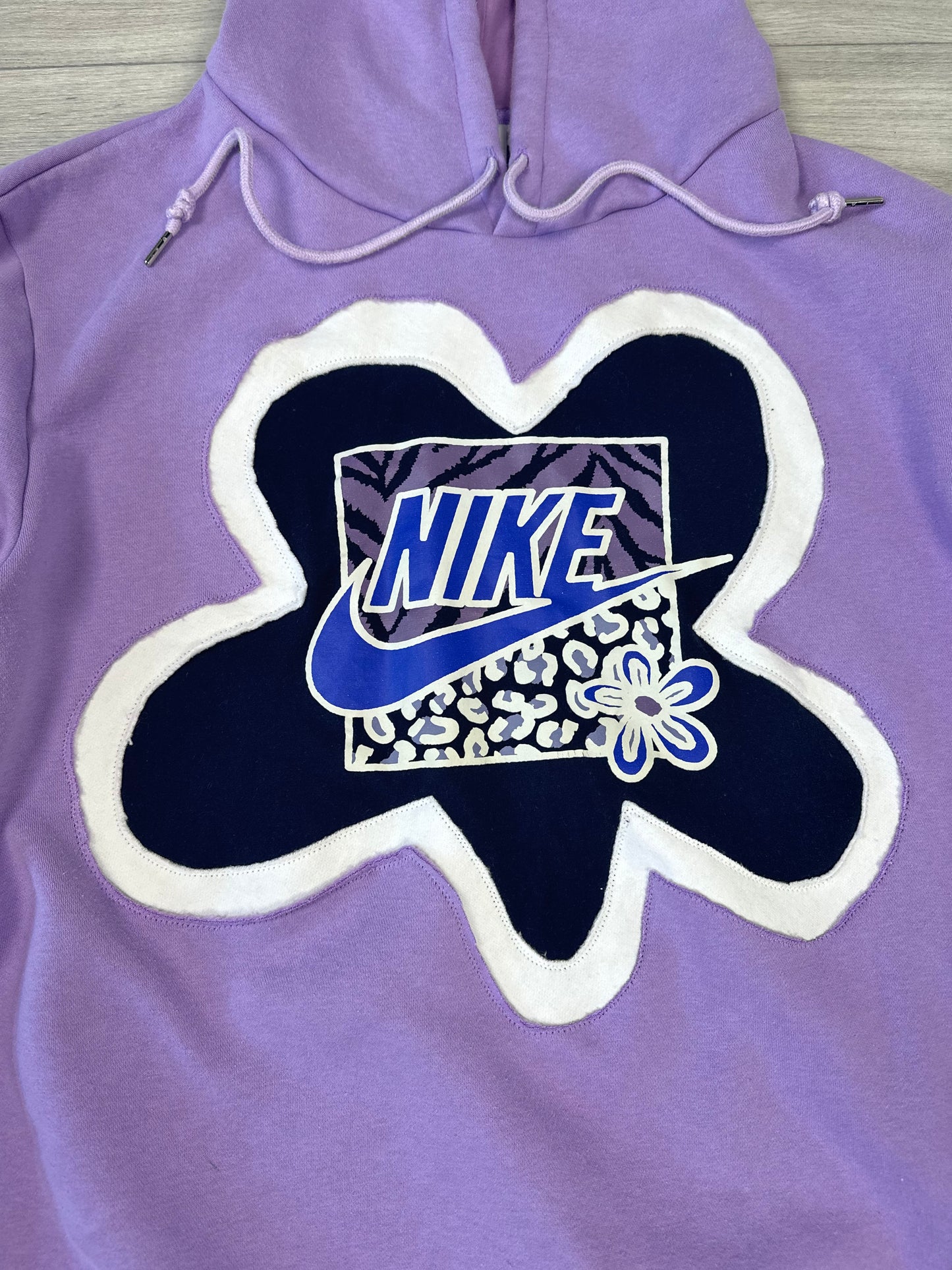 1 of 1 Handmade Nike Lavender Floral Hoodie