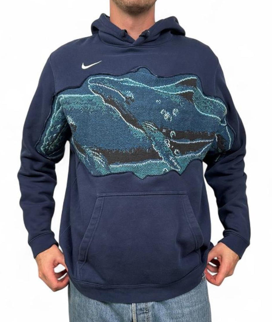 1 of 1 Handmade Humpback Whale Nike Hoodie