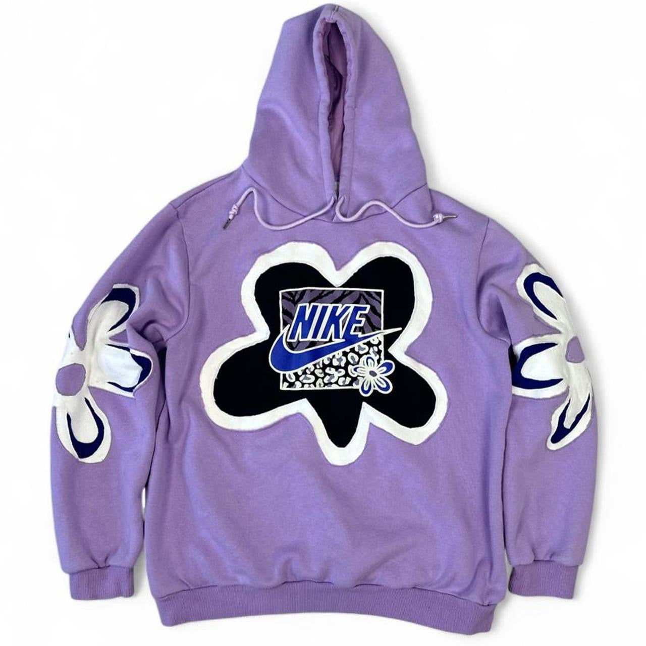 1 of 1 Handmade Nike Lavender Floral Hoodie