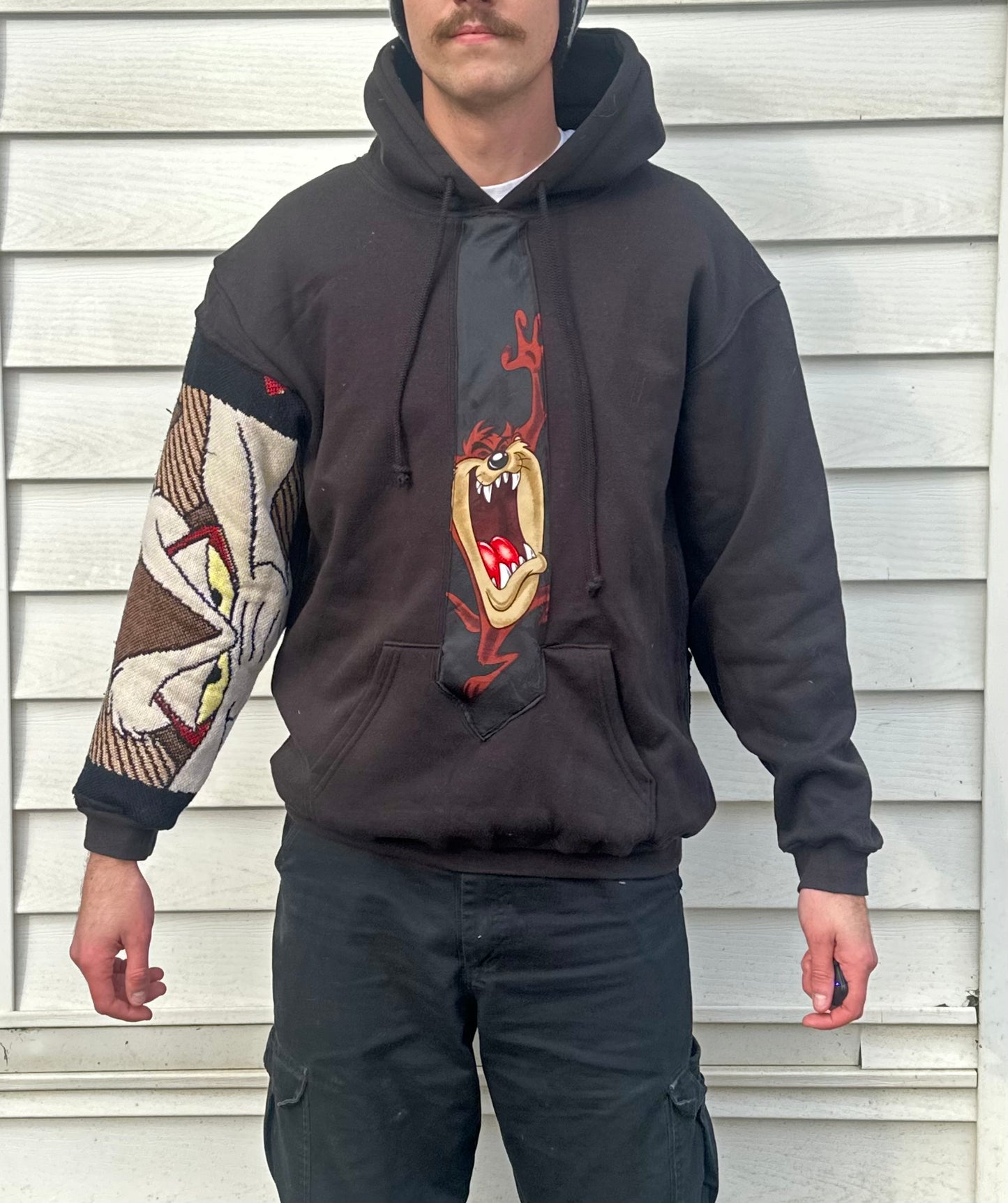 1 of 1 Handmade Taz & Wile E Coyote Hoodie