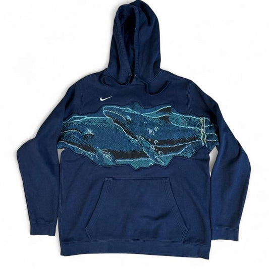 1 of 1 Handmade Humpback Whale Nike Hoodie