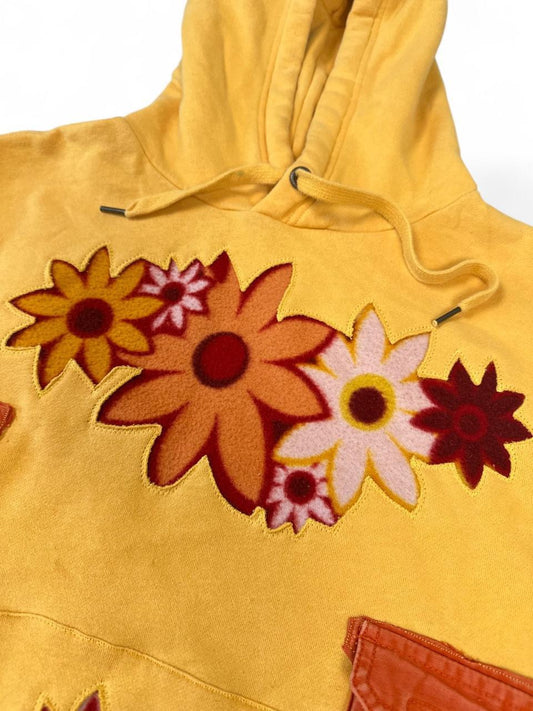1 of 1 Handmade Sunburst Floral Hoodie
