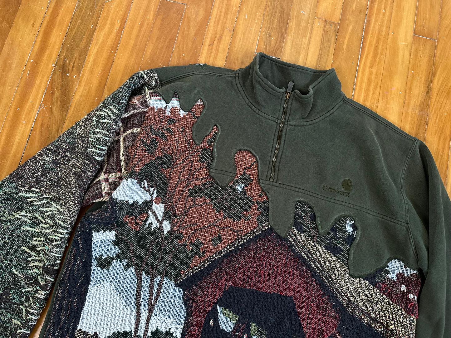1 of 1 Handmade Carhartt Farm Quarter Zip Jacket