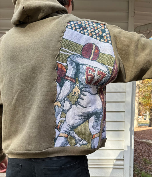 1 of 1 Handmade Champions Fall Football Green 67 Hoodie