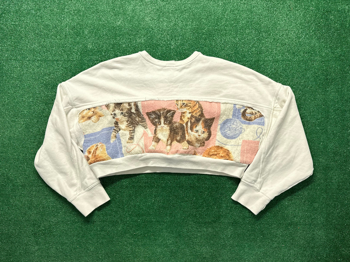 1 of 1 Handmade Cropped Kitten & Thread Sweatshirt