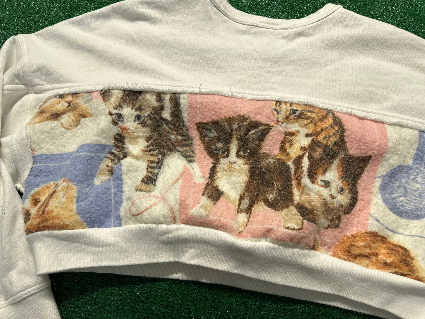 1 of 1 Handmade Cropped Kitten & Thread Sweatshirt