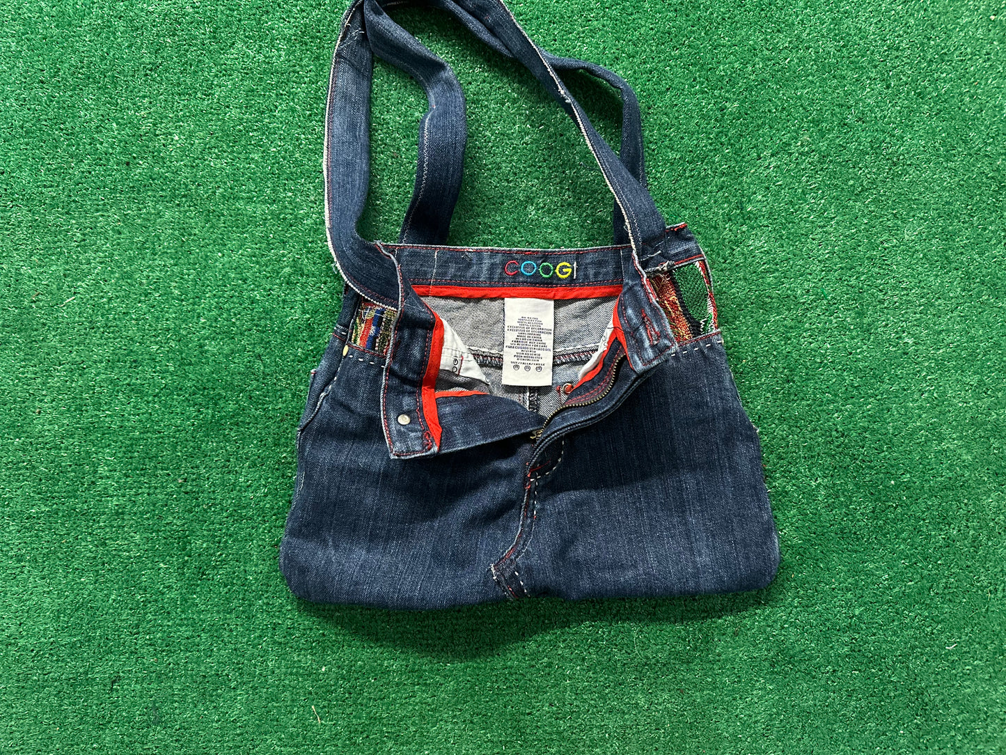 1 of 1 Handmade Abstract Denim Tote Bag - A Pair of Purse